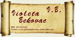 Violeta Bekovac vizit kartica
